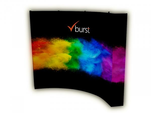 BACKLIT V-Burst 10' Curved Fabric Pop-up