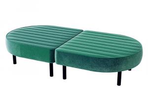 CESS-071 | Emerald Velvet Oval Ottoman