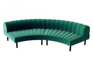 CESS-073 | Emerald Velvet Curve Loveseat